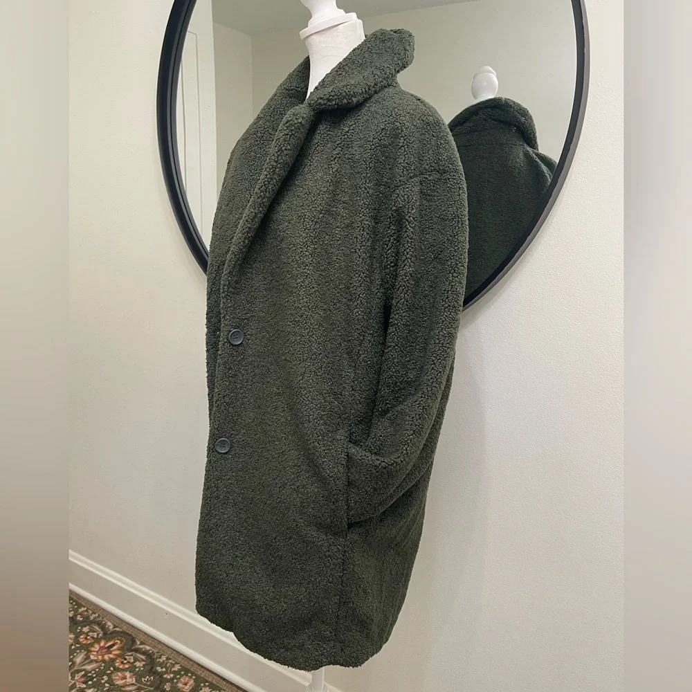 NWOT Teddy Bear Fleece Oversized-Fit Lapel Jacket by Daily Ritual - Picture 8 of 11